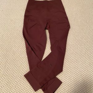 Lululemon Calf Length Leggings Burgundy